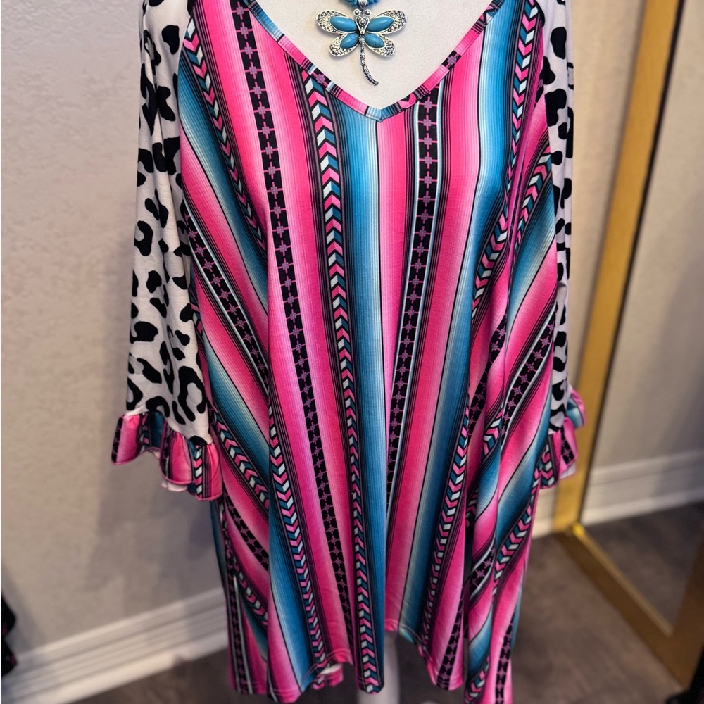 Colorful Striped Women's Blouse